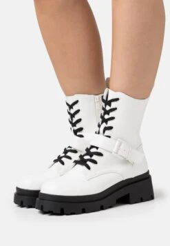 Bottines Ă Plateau - White