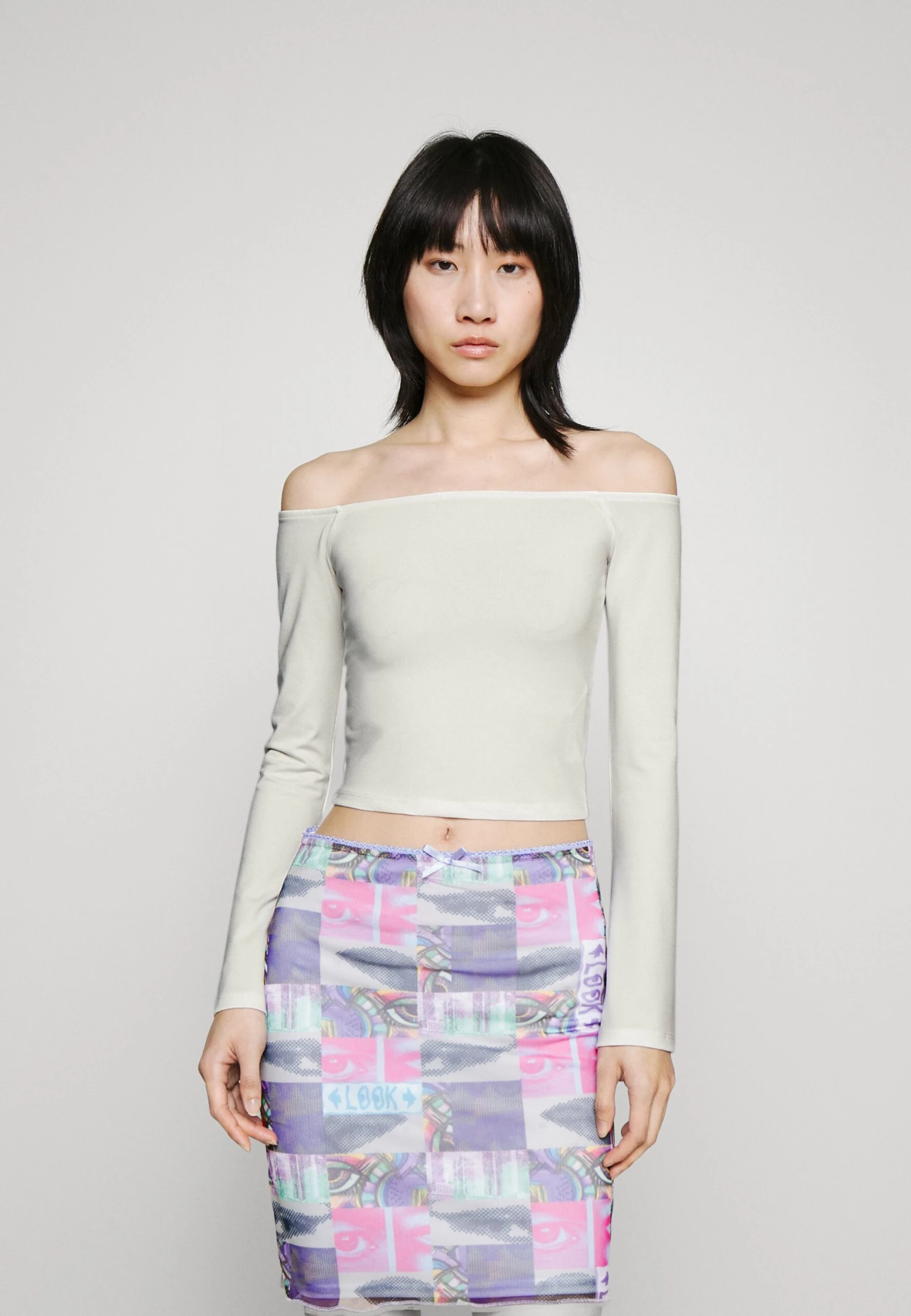 Even&Odd Longsleeve Shoulder Drop White - Débardeur - White