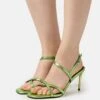 Even&Odd Leather - Sandales À Talons Hauts - Green