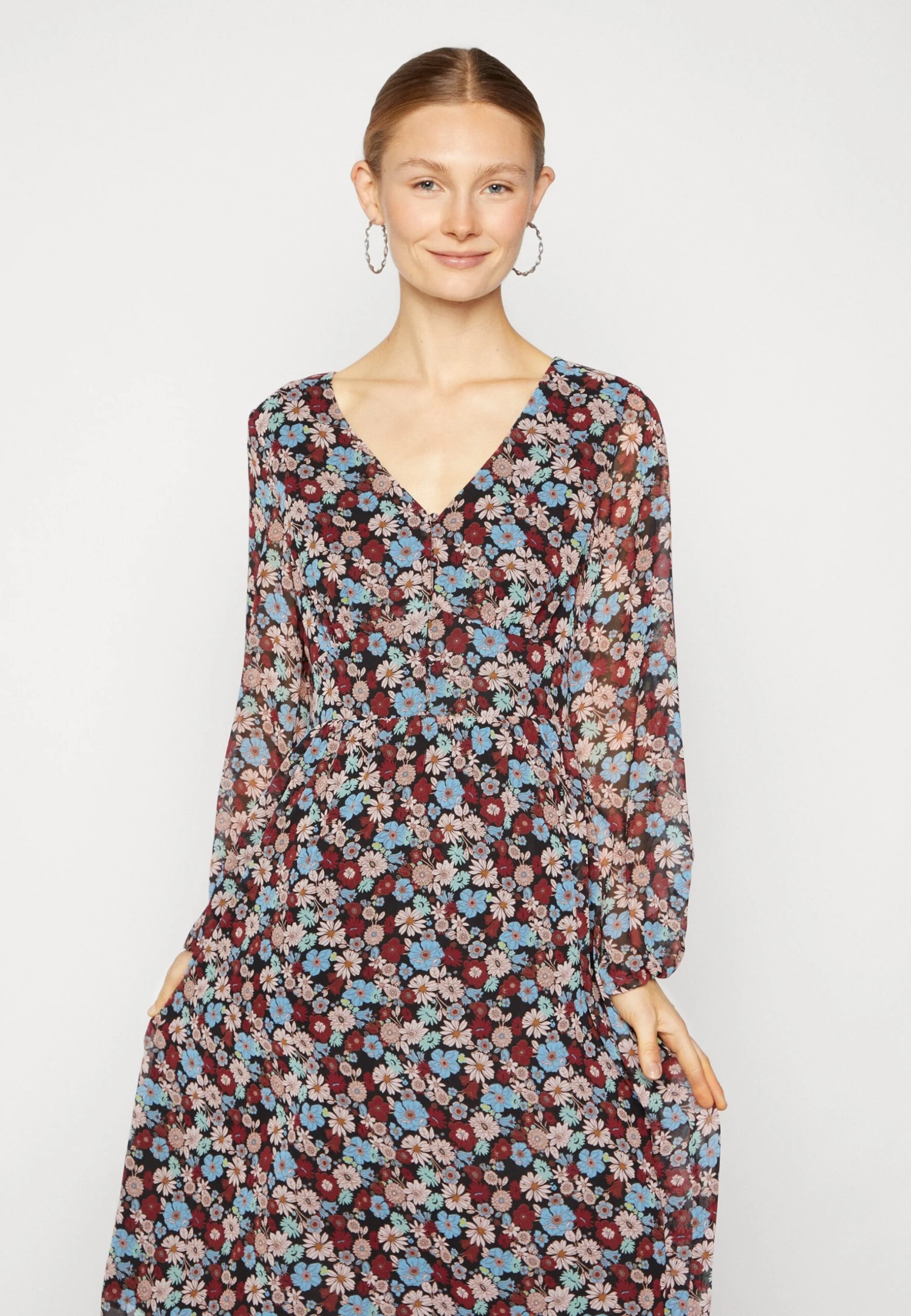 Even&Odd Robe De Jour - Black/Red/Multi-Coloured â Image 4