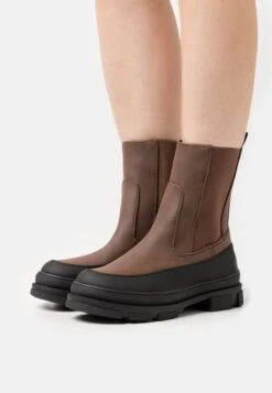 Bottines Ă Plateau - Dark Brown