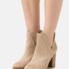 Bottines À Talons Hauts - Beige