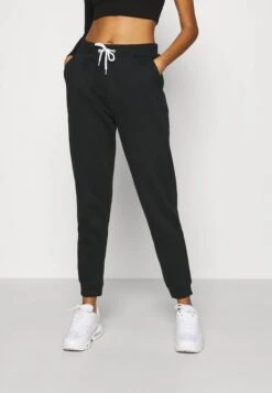 Even&Odd Regular Fit Jogger With Contrast - Pantalon De SurvĂȘtement - Black