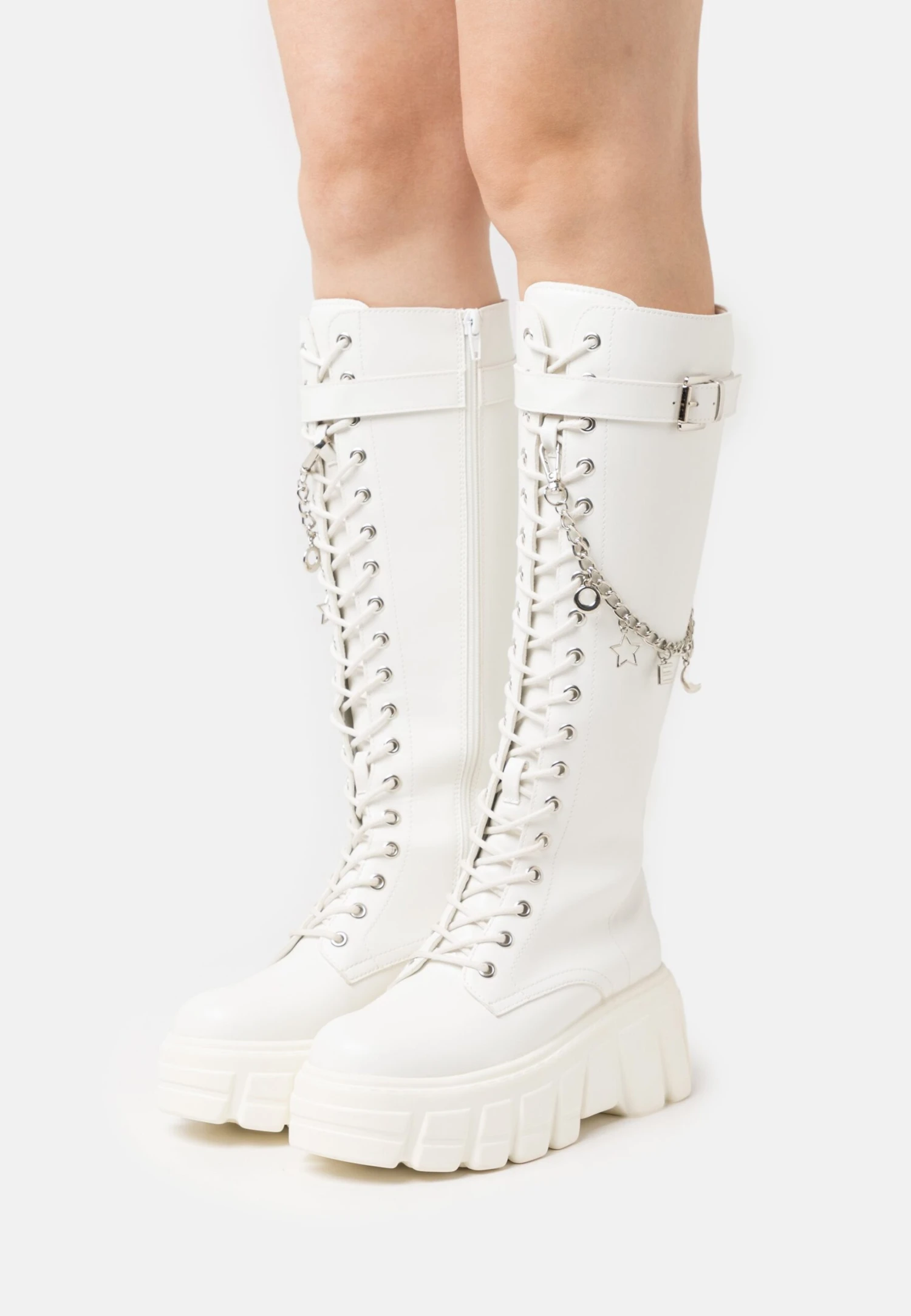 Bottes À Lacets - White