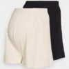 2 Pack - Short - Black/ Beige