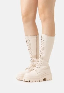 Bottes Ă Lacets - Beige