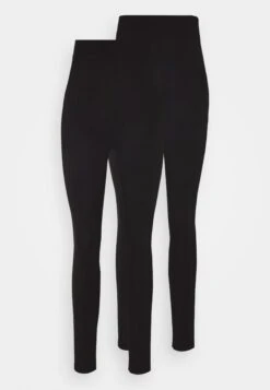Even&Odd High Waisted Leggings 2 Pack - Legging - Black